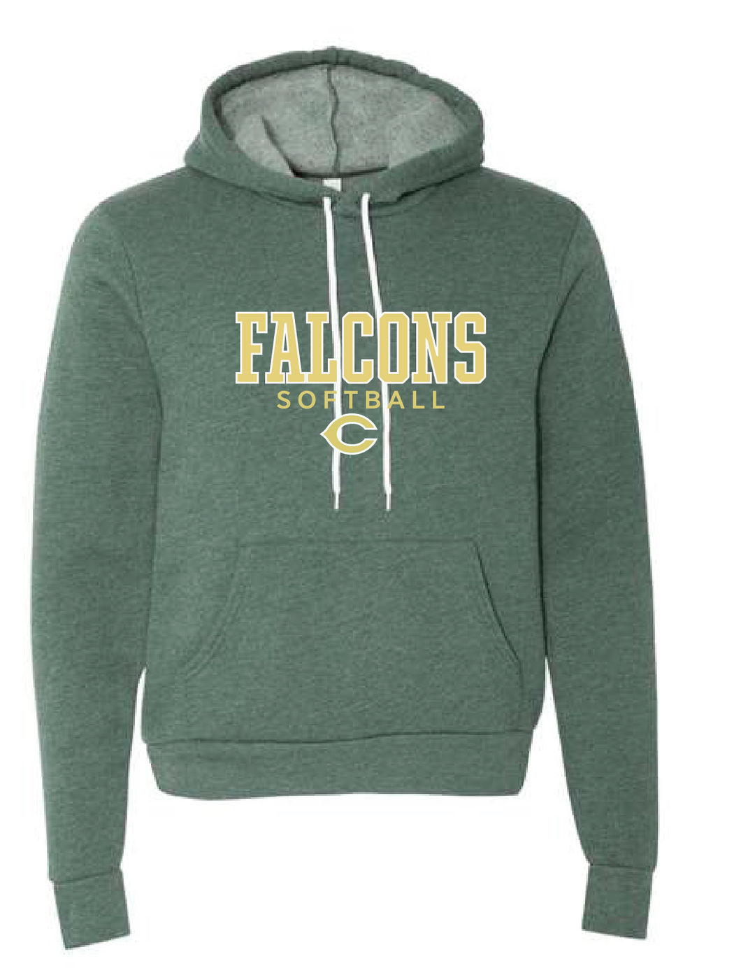 Sponge Fleece Hoodie / Heather Forest / Cox High School Softball