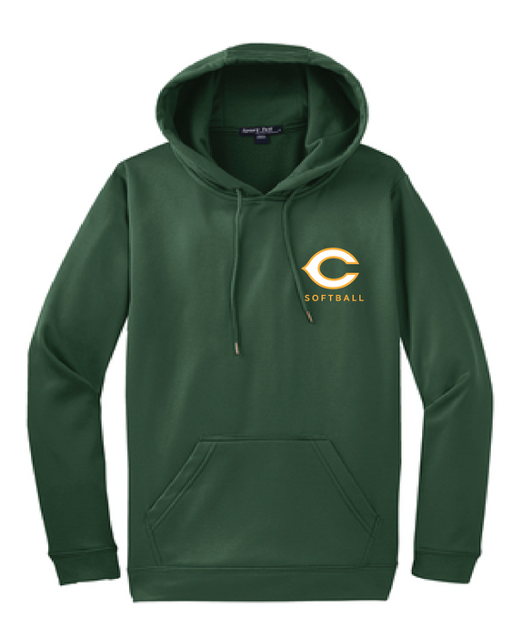 Fleece Hooded Pullover / Forest Green / Cox High School Softball