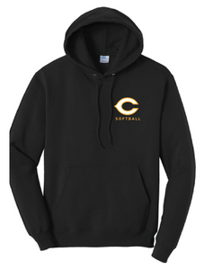 Core Fleece Pullover Hooded Sweatshirt / Black / Cox High School Softball