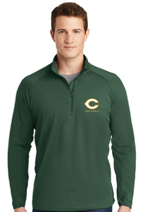 Stretch 1/2-Zip Pullover / Forest Green / Cox High School Softball