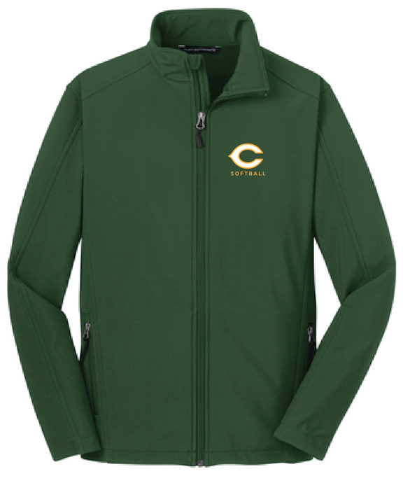 Core Soft Shell Jacket / Forest Green / Cox High School Softball