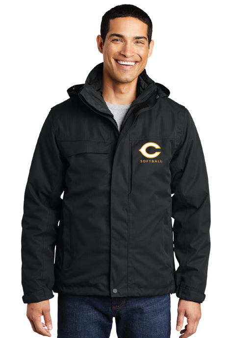 Herringbone 3-in-1 Parka / Black / Cox High School Softball