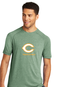 Tri-Blend Wicking Raglan Tee / Forest Green Heather / Cox High School Track and Field