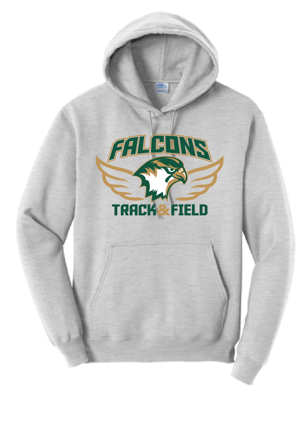 Core Fleece Pullover Hooded Sweatshirt / Ash / Cox High School Track and Field