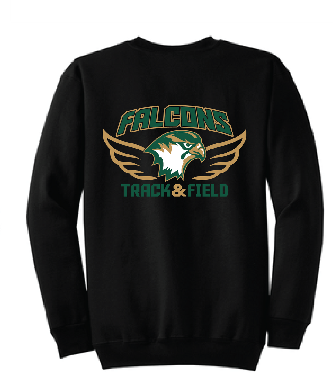 Core Fleece Crewneck Sweatshirt / Black / Cox High School Track and Field