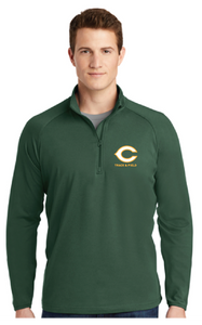 Stretch 1/2-Zip Pullover / Forest Green / Cox High School Track and Field