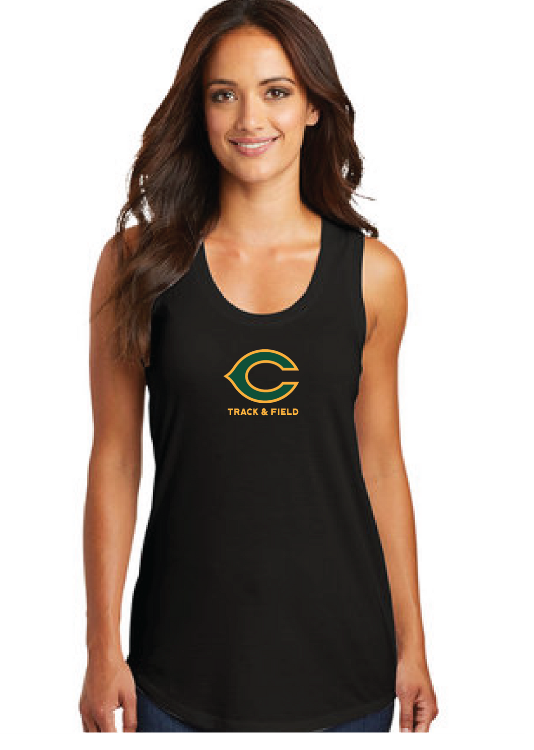 Women’s Perfect Tri Racerback Tank / Black / Cox High School Track and Field