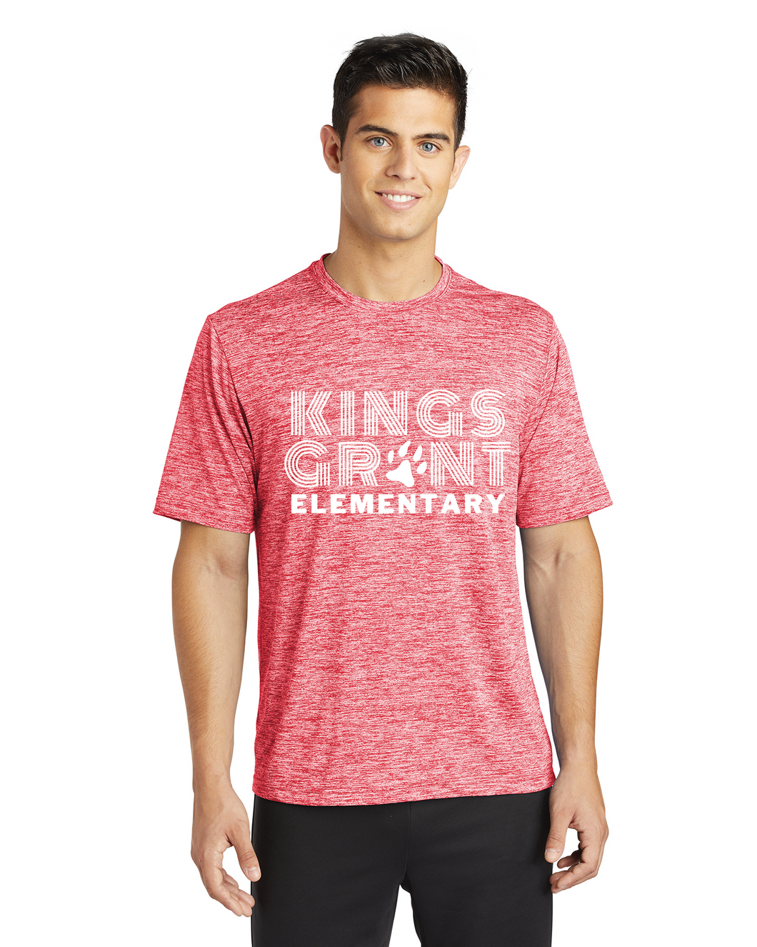 Electric Heather Tee (Youth & Adult) / Red / Kings Grant Elementary