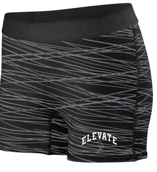 Ladies Hyperform Fitted Shorts / Black & Graphite / Elevate