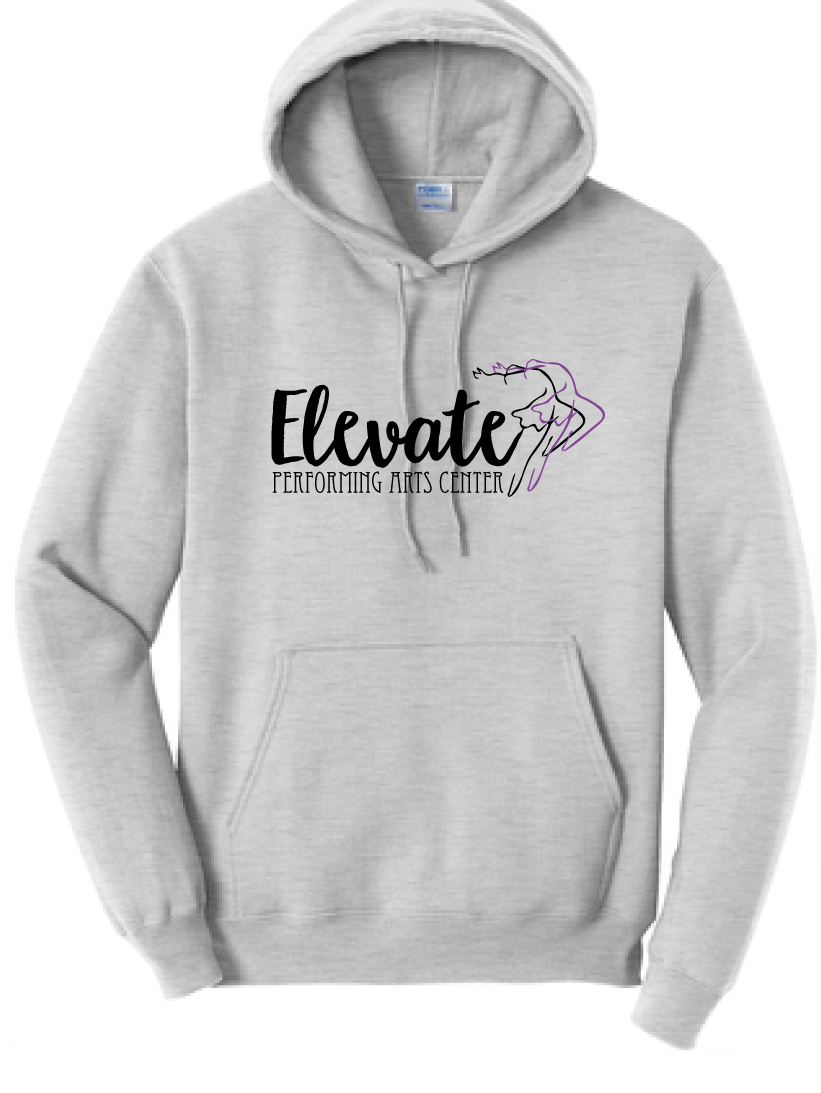 Fleece Hooded Sweatshirt (Youth & Adult) / Ash / Elevate