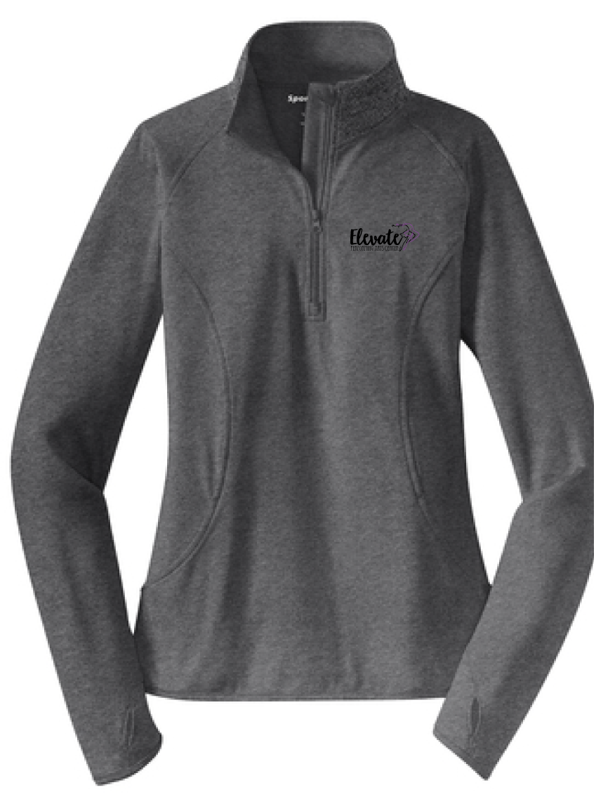 Ladies Sport-Wick Stretch 1/2-Zip Pullover / Charcoal Gray / Elevate