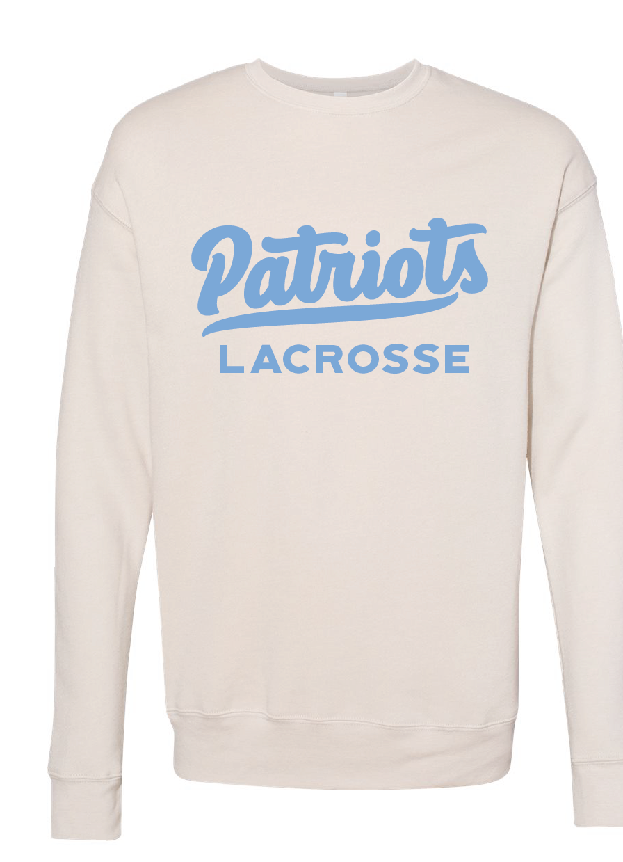 Sponge Fleece Drop Shoulder Crewneck Sweatshirt / Heather Dust / First Colonial High School Lacrosse