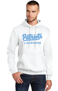 Core Fleece Pullover Hooded Sweatshirt / White / First Colonial High School Lacrosse