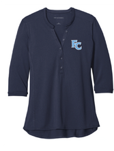 Ladies UV Choice Pique Henley / Navy / First Colonial High School Staff