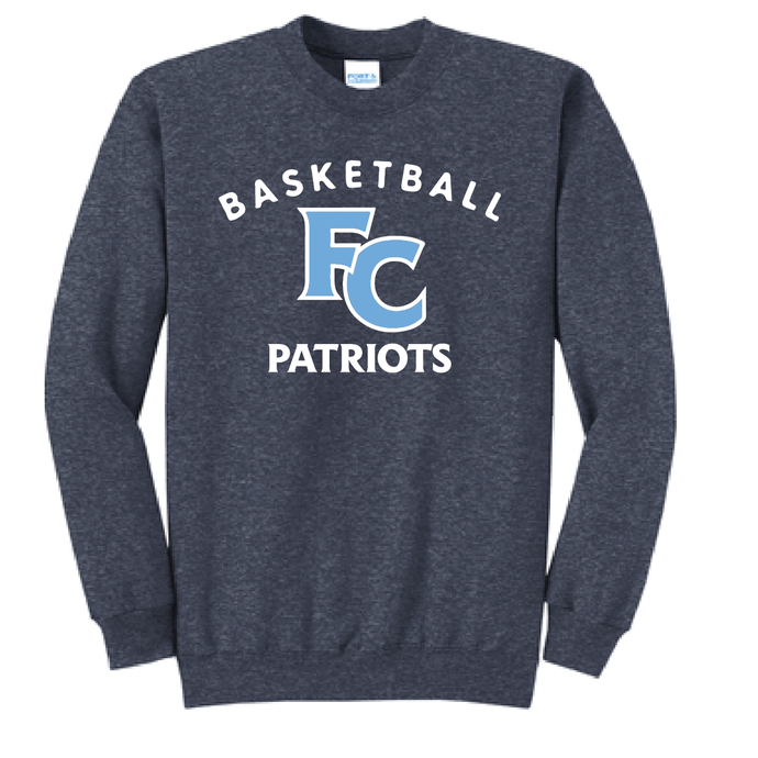 Fleece Crewneck Sweatshirt / Heather Navy / First Colonial Basketball