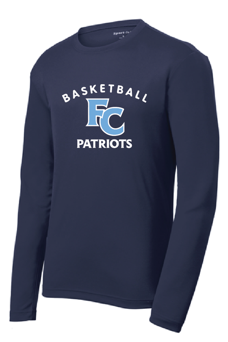 Long Sleeve Performance T-shirt / Navy / First Colonial Basketball