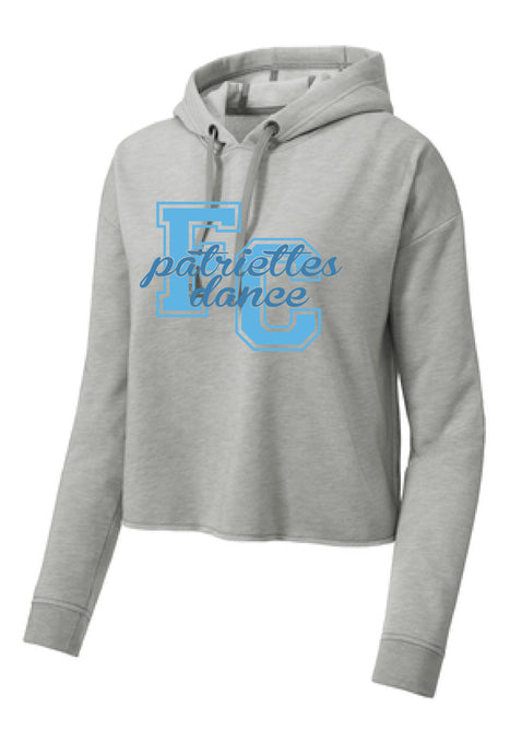 Tri-Blend Wicking Fleece Crop Hooded Pullover / Heather Gray / FC Dance - Fidgety