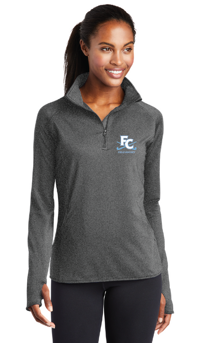 Ladies Sport-Wick Stretch 1/2-Zip Pullover / Charcoal Heather  / First Colonial Field Hockey