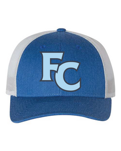 Low Profile Trucker Hat / Blue & Silver / First Colonial