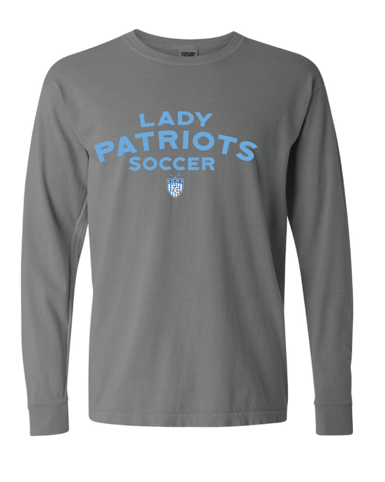 Comfort Colors Heavyweight Ring Spun Long Sleeve Tee / Granite / FC Soccer