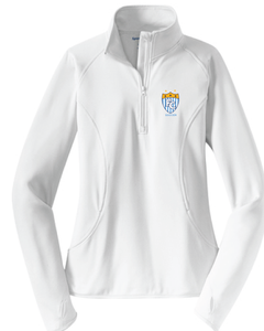 Ladies Sport-Wick Stretch 1/2-Zip Pullover / White / First Colonial Girls Soccer