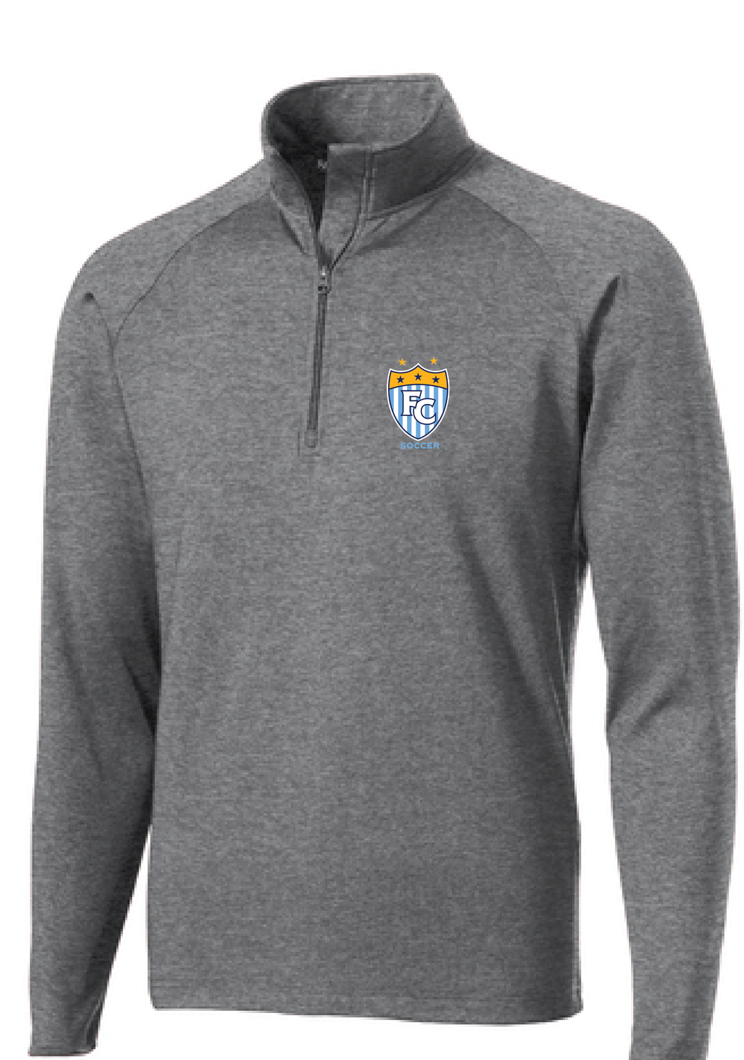 Sport-Wick Stretch 1/2-Zip Pullover / Charcoal Grey Heather / FC Soccer
