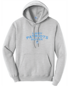 Fleece Hooded Sweatshirt (Lady Patriots Logo) / Ash / FC Soccer