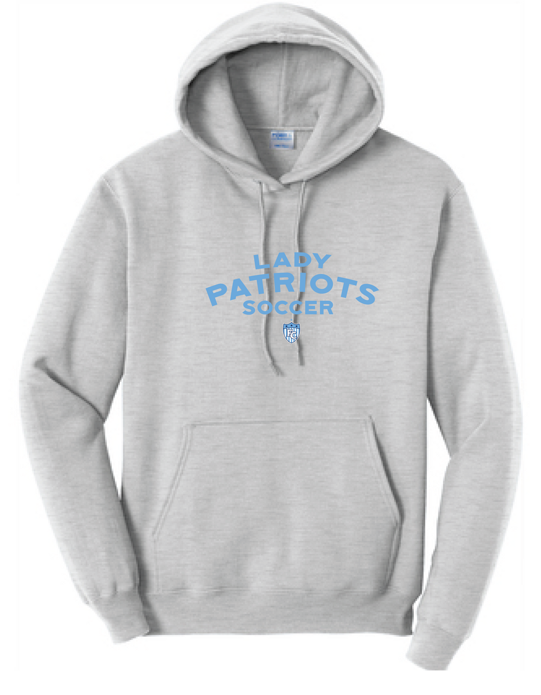 Fleece Hooded Sweatshirt (Lady Patriots Logo) / Ash / FC Soccer