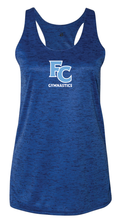 Women's Tonal Blend Racerback Tank Top / Blue / First Colonial Gymnastics