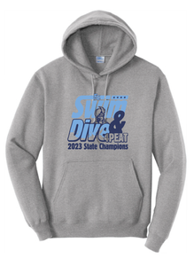 Fleece Hooded Sweatshirt / Athletic Heather / First Colonial High School Swim & Dive