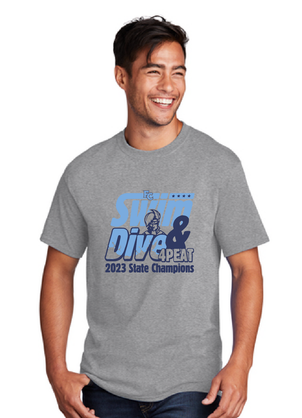 Core Cotton Tee / Athletic Heather / First Colonial High School Swim & Dive