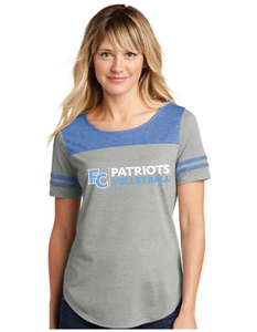 Ladies Tri-Blend Wicking Fan Tee / True Blue Heather / First Colonial High School Volleyball