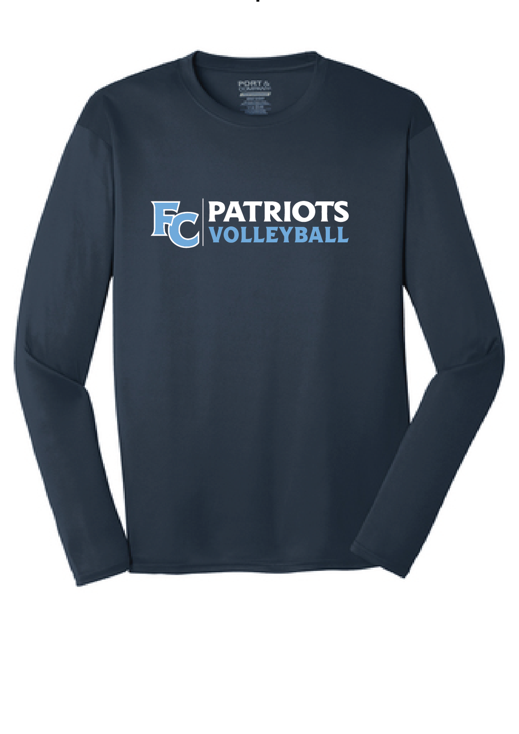 Perfect Tri Long Sleeve Tee / Navy / First Colonial High School Volleyball