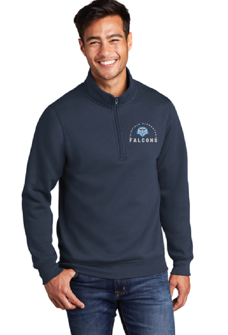 Core Fleece 1/4-Zip Pullover Sweatshirt / Navy / Fairfield Elementary Staff