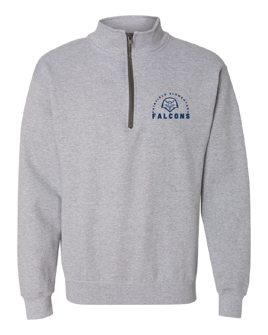 Vintage Quarter-Zip Sweatshirt / Sports Grey / Fairfield Elementary Staff