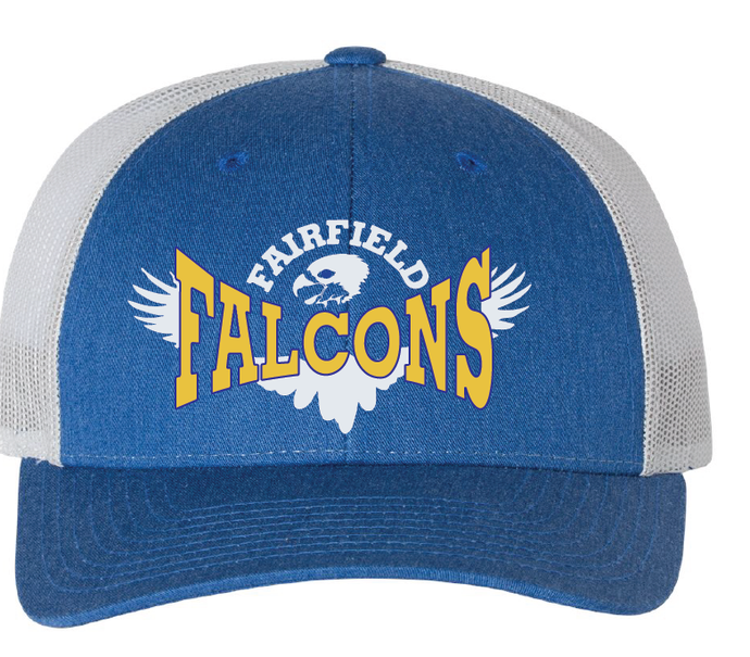 Low Pro Trucker Cap / Heather Royal/ Silver / Fairfield Elementary School