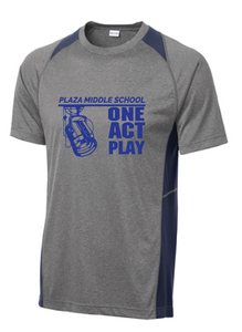 Heather Colorblock Performance Tee / Heather Grey & Royal / Plaza Middle One Act Play