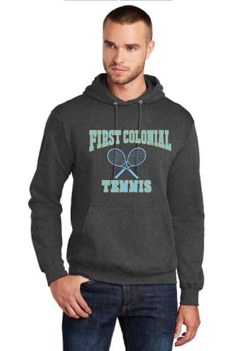 Fleece Hooded Sweatshirt / Heather Charcoal / First Colonial Tennis