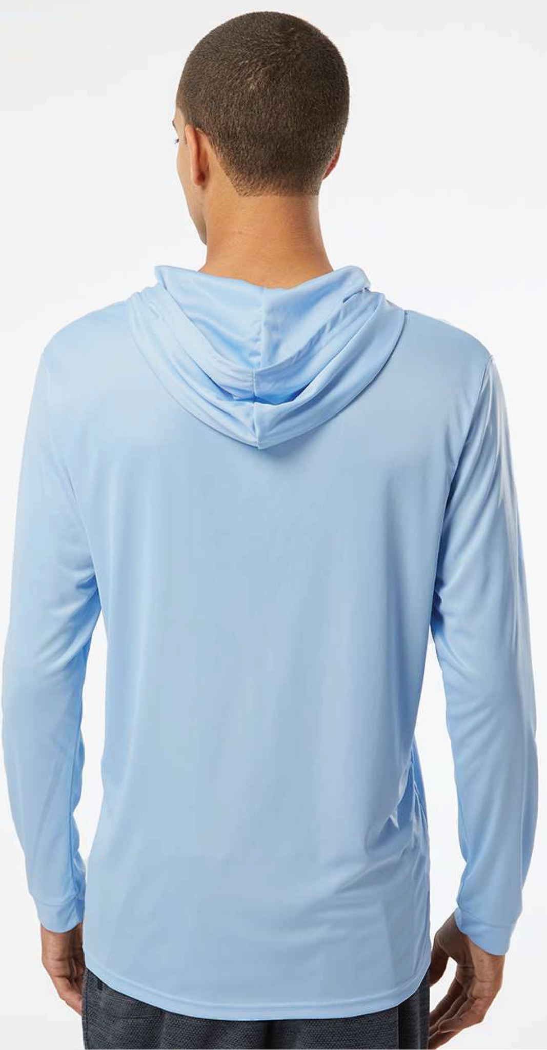 UPF 50+ Protected Performance Hooded Long Sleeve T-Shirt / Blue Mist / –  Fidgety