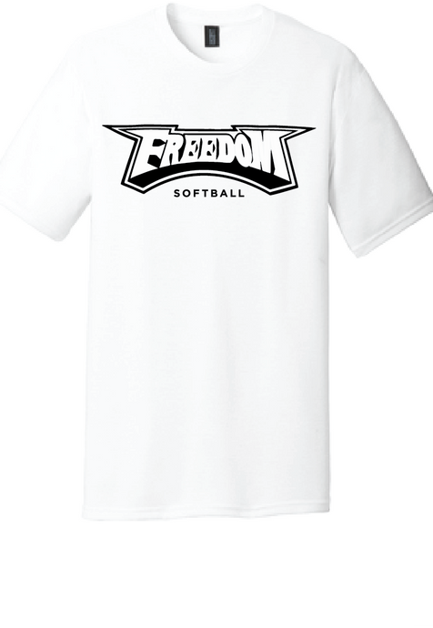 Triblend Short Sleeve Softsytle Tee (Youth & Adult)  / White / Freedom Softball