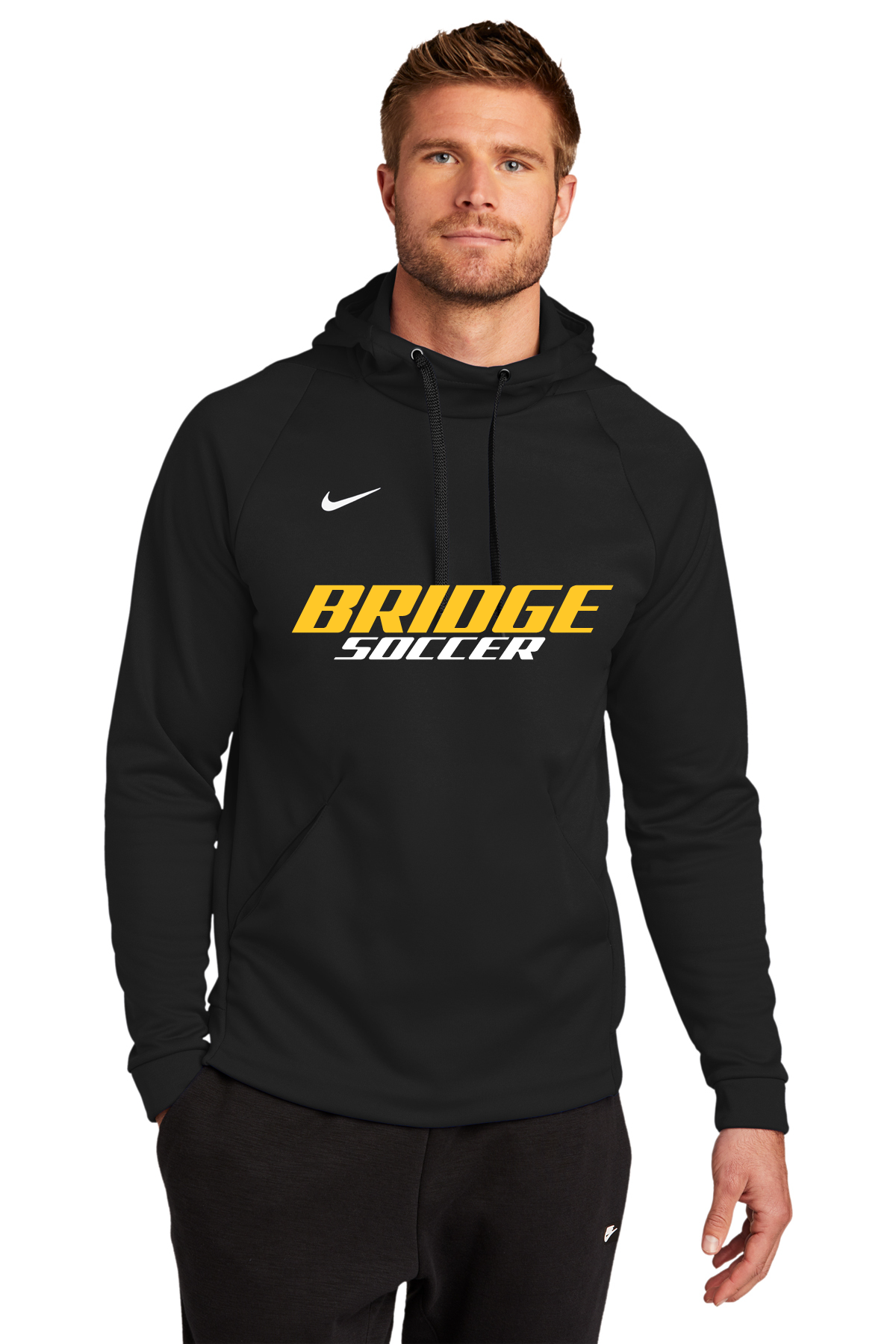 Nike Therma FIT Pullover Fleece Hoodie Black Great Bridge High School Soccer