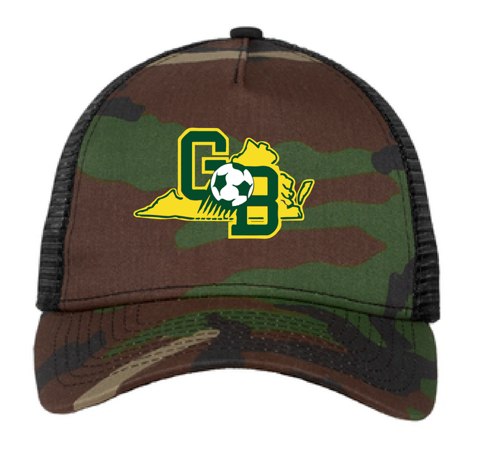 Snapback Trucker Hat / Camo & Black / Great Bridge High School Soccer