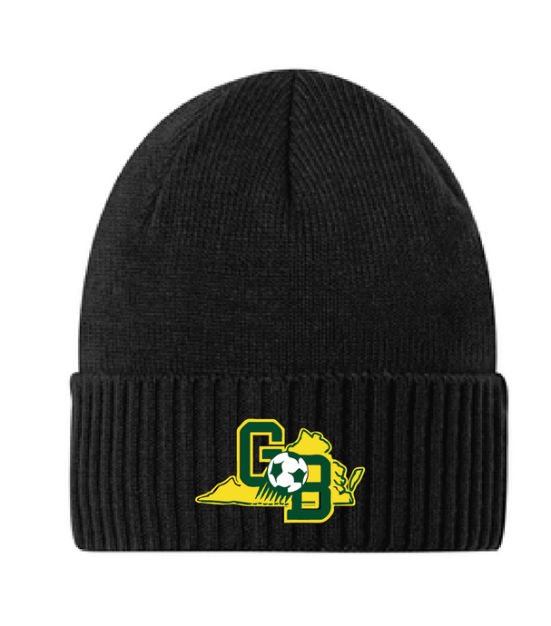 Rib Knit Cuff Beanie / Black / Great Bridge High School Soccer