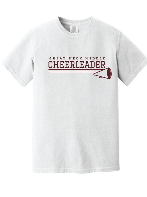 Comfort Colors Heavyweight T-Shirt / White / Great Neck Middle Cheer