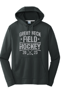 Performance Fleece Pullover Hooded Sweatshirt / Black / Great Neck Middle Field Hockey