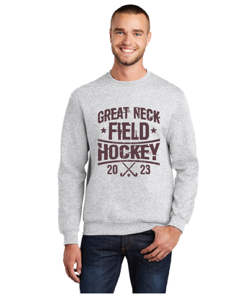 Core Fleece Crewneck Sweatshirt / Ash / Great Neck Middle Field Hockey