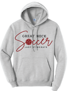 Fleece Hooded Sweatshirt / Ash / Great Neck Middle School Girls Soccer