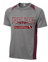 Heather Colorblock Contender Tee / Grey Maroon / Great Neck Girls Basketball