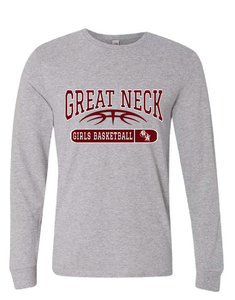 Sofspun Long Sleeve T-Shirt  / Grey / Great Neck Girls Basketball