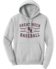 Core Fleece Pullover Hooded Sweatshirt / Ash / Great Neck Middle Baseball